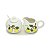 CJ 3PCS LEITEIRA 250ml AÇUCAREIRO 300ml E BANDEJA DE CERÂMICA LEMONS - Imagem 2