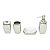 CJ 4PC P/BANHEIRO DE CERÂMICA LUX SILVER - Imagem 2