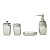 CJ 4PC P/BANHEIRO DE CERÂMICA LUX SILVER - Imagem 3