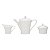 JG 3PC P/CAFÉ DE PORCELANA DURABLE PORCELAIN SQUARE - Imagem 2