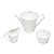 JG 3PC P/CAFÉ DE PORCELANA DURABLE PORCELAIN SQUARE - Imagem 1