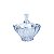 POTICHE DECORATIVO  DE CRISTAL E TAMPA PARADISE AZUL 12X12cm - Imagem 4