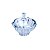 POTICHE DECORATIVO  DE CRISTAL E TAMPA PARADISE AZUL 12X12cm - Imagem 1
