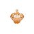 POTICHE DECORATIVO  DE CRISTAL  E TAMPA PARADISE ÂMBAR 12X12CM - Imagem 2