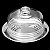 PRATO P/QUEIJO DE AÇO INOX C/TAMPA DE VIDRO ELEGANCE 23CM - Imagem 4