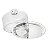 PRATO P/QUEIJO DE AÇO INOX C/TAMPA DE VIDRO ELEGANCE 23CM - Imagem 3