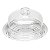 PRATO P/QUEIJO DE AÇO INOX C/TAMPA DE VIDRO ELEGANCE 19CM - Imagem 2