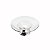 CENTRO DE MESA DE VIDRO C/PÉ DE AÇO INOX MOON 29,5X13cm - Imagem 2