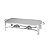 RECHAUD RETÂNGULAR AÇO INOX C/2 QUEIMADORES E CHAPA REFRATÁRIA 50X25,5cm - Imagem 1