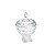 BOMBONIERE DE CRISTAL C/PÉ E TAMPA DIAMANT  17,5X24CM - Imagem 1