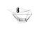 BALEIRO DE VIDRO C/TAMPA DE AÇO INOX VENEZA 11X6CM - Imagem 3