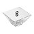 BALEIRO DE VIDRO C/TAMPA DE AÇO INOX VENEZA 14X8,5CM - Imagem 1