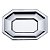 TRAVESSA DE AÇO INOX OCTOGONAL 38X26CM - Imagem 1