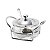 AÇUCAREIRO DE AÇO INOX C/COLHER ITALY 13CM - Imagem 1
