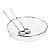 SALADEIRA DE VIDRO C/ARO E TALHERES DE AÇO INOX NICE 35CM - Imagem 1