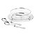 SALADEIRA C/SOUSPLAT E TALHERES DE AÇO INOX 25CM - Imagem 1