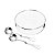 SALADEIRA DE VIDRO C/ARO E TALHERES DE AÇO INOX DIJON 25CM - Imagem 1