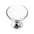 FRUTEIRA DE VIDRO C/PÉ DE AÇO INOX PLANET 21,5X20CM - Imagem 3