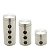 CJ 3PC PORTA MANTIMENTO AÇO INOX C/FUNDO VIDRO BON GOURMET - Imagem 1