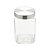 CJ 3 PORTA MANTIMENTOS VIDRO AÇO QUADRADO 1,6L/1,20L/790ML - Imagem 1