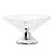FRUTEIRA DE CRISTAL C/PÉ DE AÇO INOX GEOMÉTRICO 34,5X18CM - Imagem 3