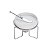RECHAUD P/QUEIJO BRIE DE AÇO INOX C/FACA 14CM - Imagem 3