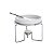 RECHAUD P/QUEIJO BRIE DE AÇO INOX C/FACA 14CM - Imagem 1