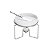RECHAUD P/QUEIJO BRIE DE AÇO INOX C/FACA 14CM - Imagem 2