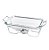 RECHAUD ARAMADO C/REFRATÁRIO E TAMPA DE AÇO INOX 37X23CM - Imagem 2