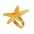 CJ 4 ANÉIS P/GUARDANAPO ZINCO ESTRELA DO MAR DOURADO 6x6x4cm - Imagem 2