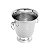 BALDE DE LATÃO P/VINHO HAMMERED PRATEADO 23,5X22X23cm - Imagem 3
