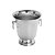 BALDE DE LATÃO P/VINHO HAMMERED PRATEADO 23,5X22X23cm - Imagem 1