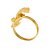 CJ 4 ANÉIS P/GUARDANAPO ZINCO CAVALO MARINHO DOURADO 6x4x4cm - Imagem 3