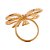 CJ 4 ANÉIS P/GUARDANAPOS ZINCO LAÇO DOURADO 6x4x4cm - Imagem 2