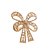 CJ 4 ANÉIS P/GUARDANAPOS ZINCO LAÇO DOURADO 6x4x4cm - Imagem 1