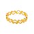 CJ 4 ANÉIS P/GUARDANAPOS ZINCO CORAÇÃO DOURADO 5x1x4cm - Imagem 1
