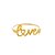 CJ 4 ANÉIS P/GUARDANAPOS ZINCO/METAL LOVE DOURADO 4x2x4cm - Imagem 1