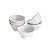 JG 6 TIGELAS DE PORCELANA DURABLE PORCELAIN ALTO RELEVO - Imagem 2