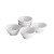 JG 6 TIGELAS DE PORCELANA DURABLE PORCELAIN ALTO RELEVO - Imagem 1