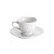 JG 6 XÍCARAS DE CAFÉ COM PIRES DE PORCELANA ALTO RELEVO - Imagem 1