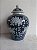 POTICHE DECORATIVO PORCELANA AZUL/BRANCO 23x34cm - Imagem 1