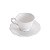 JG 6 XÍCARAS DE CHÁ DE PORCELANA COM PIRES ALTO RELEVO - Imagem 2
