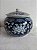 POTICHE DECORATIVO PORCELANA AZUL/BRANCO 20x18cm - Imagem 1