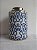 POTICHE DECORATIVO PORCELANA AZUL/BRANCO 18x28cm - Imagem 1