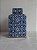 POTICHE DECORATIVO PORCELANA AZUL/BRANCO 14x23cm - Imagem 1