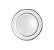 JG 6 PRATOS RASO DE PORCELANA BONE CHINA BLUE SILVER - Imagem 1