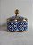 POTICHE DECORATIVO PORCELANA AZUL/BRANCO 16x16cm - Imagem 1