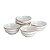 CJ 6 TIGELAS DE PORCELANA ALTO RELEVO GOLD 630ML - Imagem 1