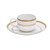 JG 6 XÍCARAS P/CAFÉ C/PIRES DE PORCELANA BONE CHINA GOLD - Imagem 1