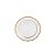 CJ 6 PRATOS DE SOBREMESA DE PORCELANA ALTO RELEVO GOLD 21CM - Imagem 1